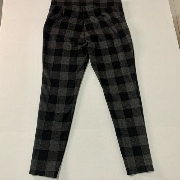 LOFT Women's Buffalo Plaid Ponte Leggings Grey/Black | Size Medium | Great Cond - Picture 7 of 16